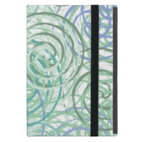 Blue Green Seaside Swirls Beach House Design Case For iPad Mini