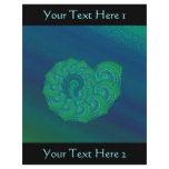 Blue, Green Shell. Abstract Art Design. Flyer