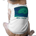 Blue, Green Shell. Abstract Art Design. Pet Shirt