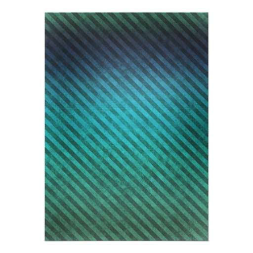 Blue, Green, Silver Striped Bar Mitzvah Invitation