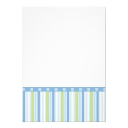 Blue Green Sip and See Stripes Card
