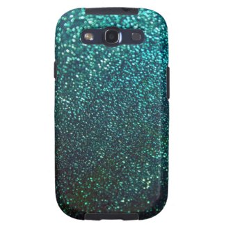Blue/Green Sparkle Glitter Galaxy Case Samsung Galaxy SIII Case
