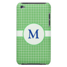 Blue Green Stripe Pattern iPod Touch Case
