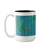 Blue Green Swirly Design mugs by Perlyyyy Blue Green Swirly Design mugs