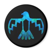 Blue-Green Thunderbird Magnet