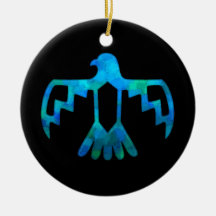 Blue-Green Thunderbird Ornament
