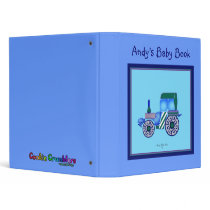 Blue Green Tractor binders by CookieCrumblers Blue Green Tractor binders