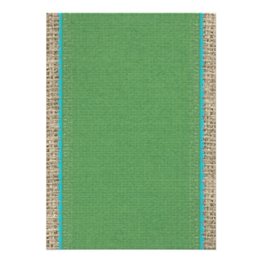 Blue & Green Vintage Lace Wedding Invitations