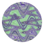 blue green wave stickers