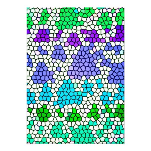 BLUE GREEN WHITE EARTH OCEAN MOSAIC DIGITAL BACKGR CUSTOM INVITES