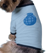 Blue Grenade Dog Tee