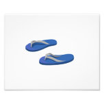 blue grey flip flops offset photographic print