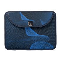 Blue Grid Wave Macbook Pro Sleeve rickshaw flap sleeves