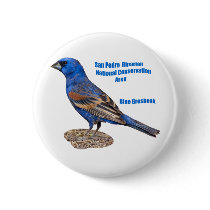 Blue Grosbeak Pinback Buttons