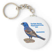 Blue Grosbeak Key Chains