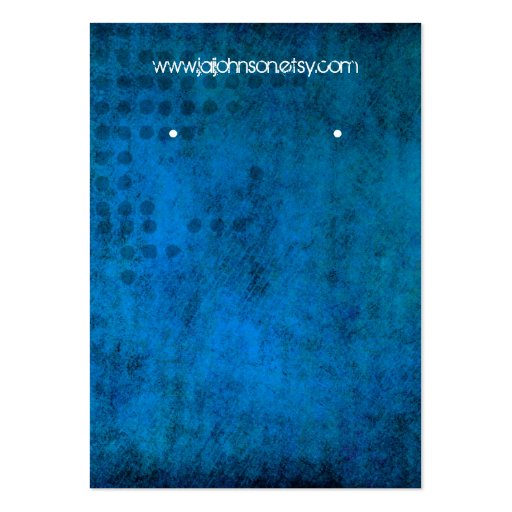 Blue Grunge Background Earring Cards Business Card (front side)