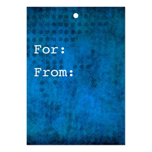 Blue Grunge Background Gift Tags Business Card Templates (front side)