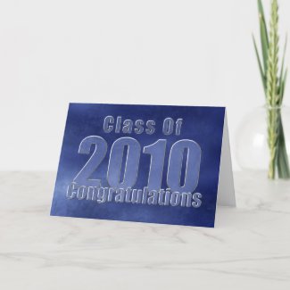 Blue Grunge Graduation Congratulations card