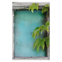 Blue Grunge Ivy Old Window Statione Stationery