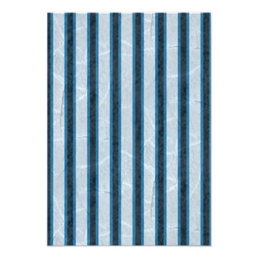 Blue Grunge Stripes Personalized Announcement