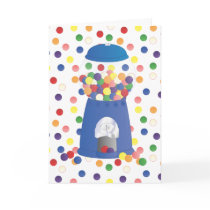Blue Gumball Machine Greeting Card