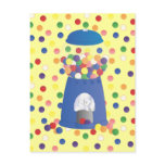Blue Gumball Machine Postcards