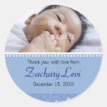 Blue Gumdrop Baby Message Sticker