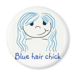 Blue hair chick magnet