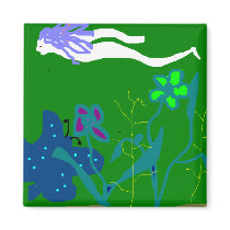 blue hair swim magnets by fihoyt blue hair swim magnets