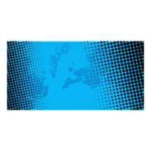 Blue Halftone and Paint Splatter Photo Card Template