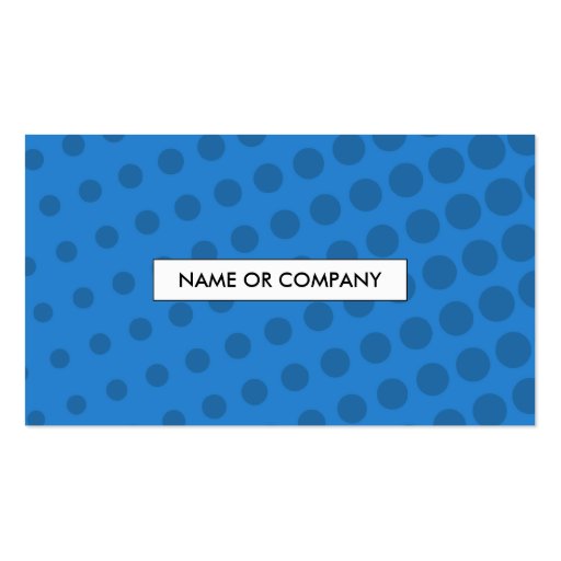 blue halftone QR code Business Card Template (back side)