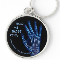 Blue Hand X-ray keychain