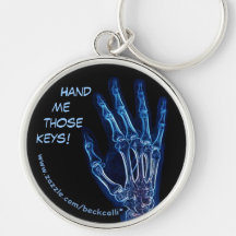 Blue Hand X-ray keychain