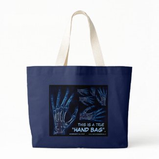 Blue Hand X-ray tote bag bag