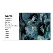 Blue Hands Business Card Template