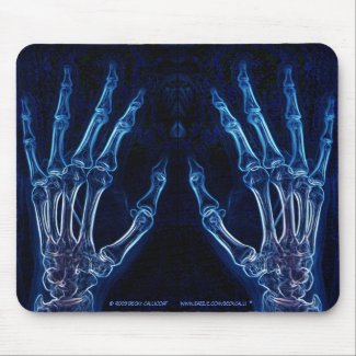 Blue Hands X-ray mousepad (version 2) mousepad