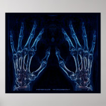 Blue Hands X-ray poster