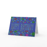 blue happy birthday greeting cards