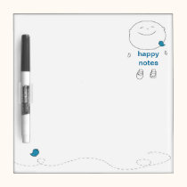 Blue Happy Boy Notes Dry Erase Board - Small dry erase boards