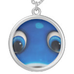 Blue Happy Cartoon Eyes on Fiberglass Toy Jewelry