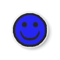 Blue Happy Face magnets by aphrica Blue Happy Face magnets
