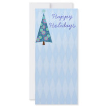 Blue Happy Holidays rack cards by VampOut Blue Happy Holidays rack cards