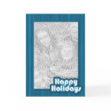 Blue Happy Holidays Template cards