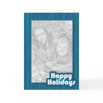 Blue Happy Holidays Template cards