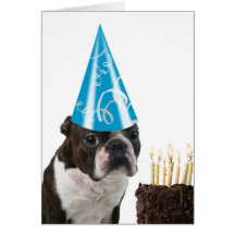 Blue Hat  Birthday Greeting Card