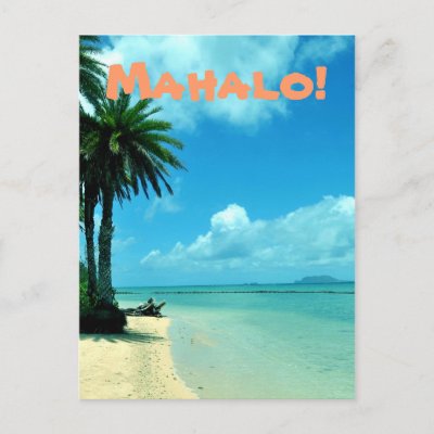 hawaii beach. Blue Hawaii Beach Postcard by