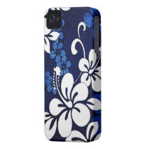 Blue Hawaii Flowers Iphone 4 Cases