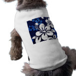 Blue Hawaii Flowers Doggie Tshirt