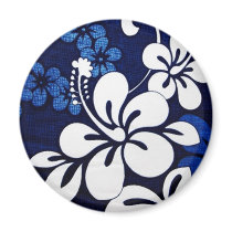 Blue Hawaii Flowers Magnet