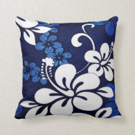 Blue Hawaii Flowers Pillows
